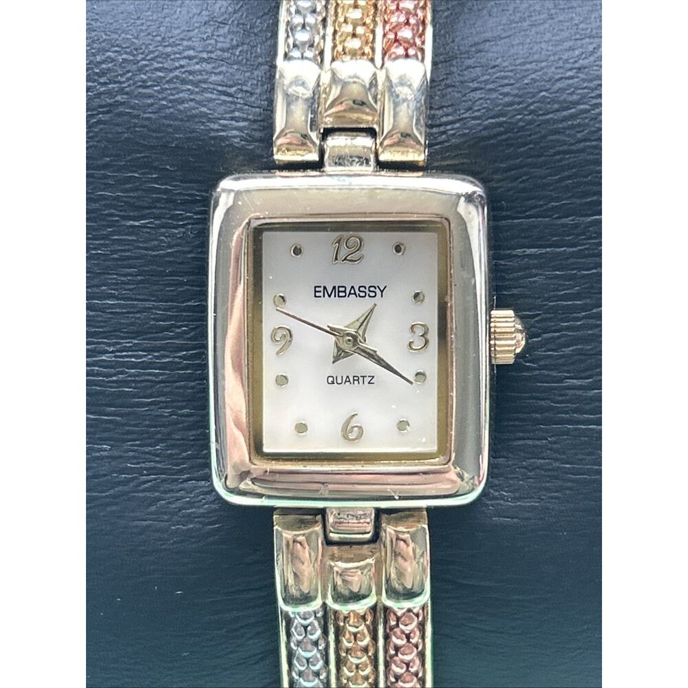 Embassy Gold Silver And Bronze Tone Band Women’s Quartz Watch